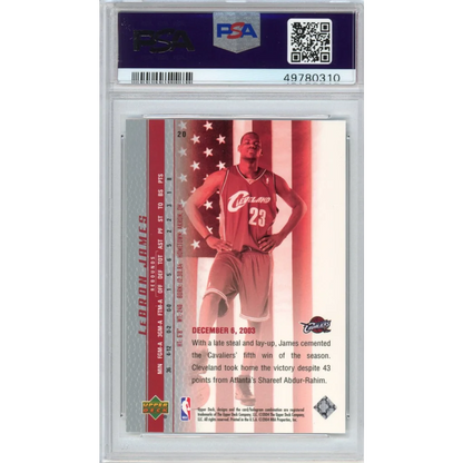 Graded PSA 10 2003-04 Upper Deck LeBron James #20 Rookie Card
