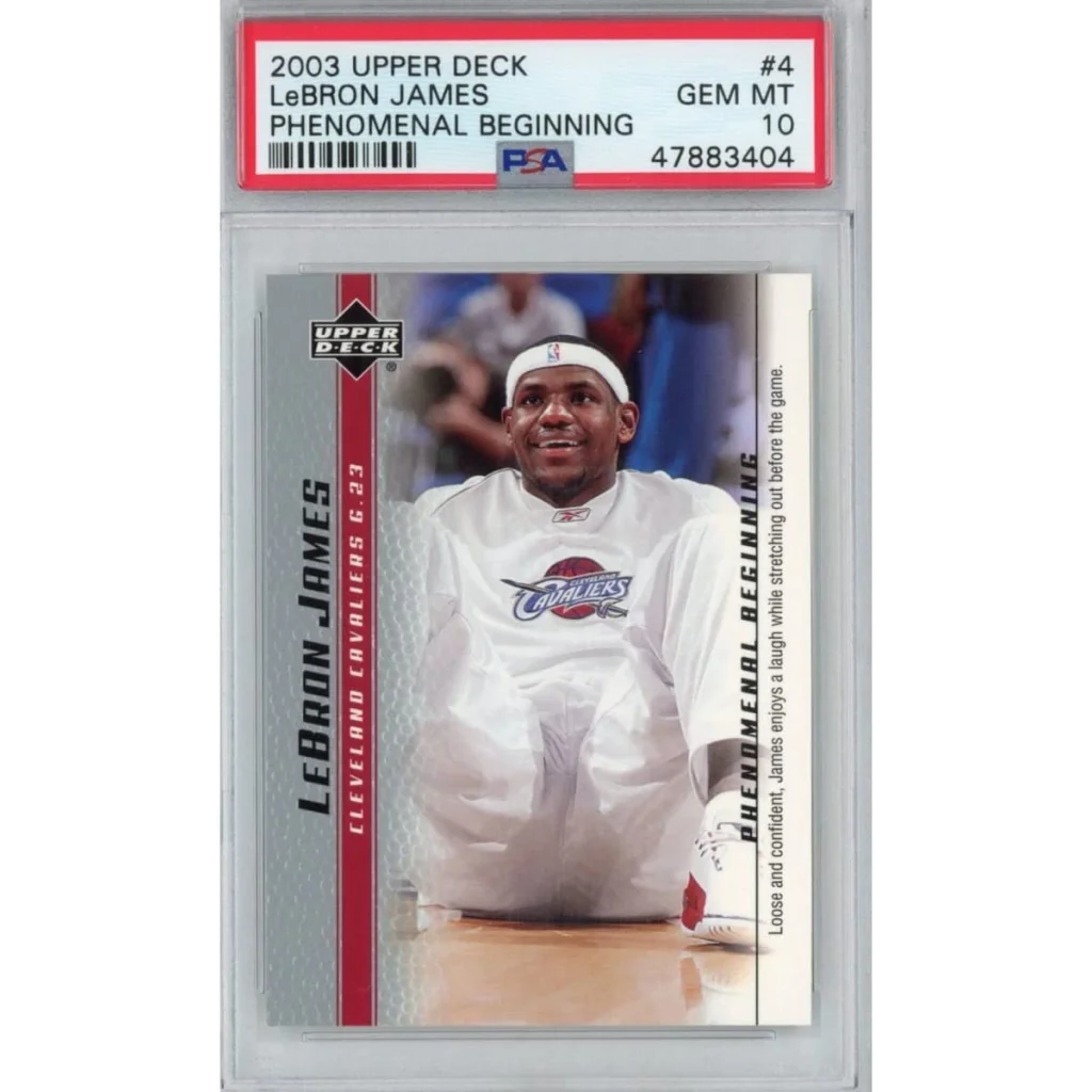 Graded 2003-04 Upper Deck UD LeBron James #4 Phenomenal Beginning Rookie RC Basketball Card PSA 10 Gem Mint | Hall of Fame Sports Memorabilia | vintageantiquesgifts.com