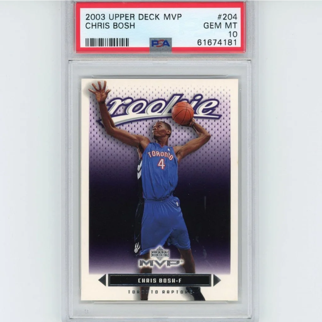 Graded 2003-04 Upper Deck UD MVP Chris Bosh #204 Rookie RC Basketball Card PSA 10 Gem Mint | Hall of Fame Sports Memorabilia | vintageantiquesgifts.com