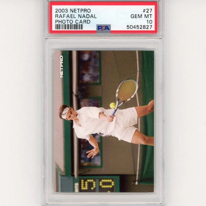 Mint 10 PSA graded 2003 NetPro Rafael Nadal rookie card in Gem Mint condition