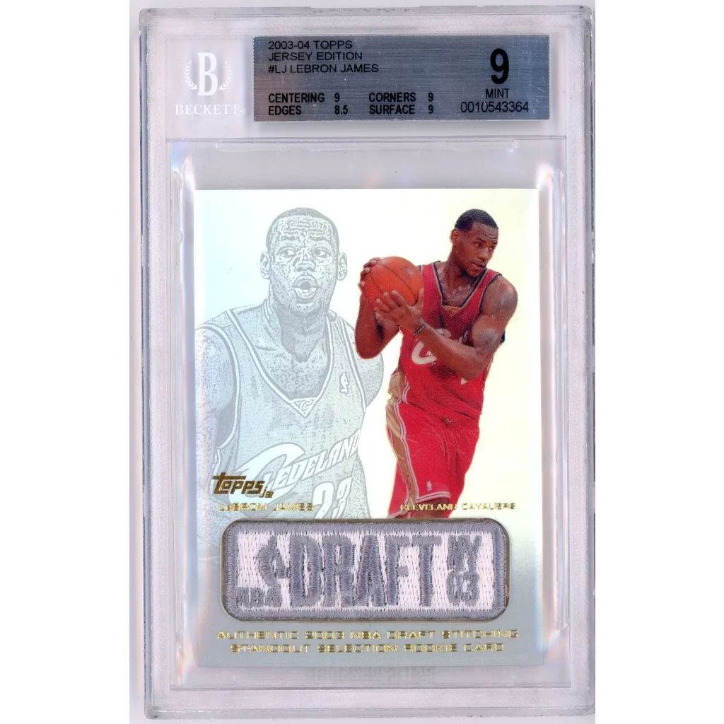 Graded 2003 Topps Jersey Edition LeBron James LJ Rookie RC Basketball Card BGS 9 Mint | Hall of Fame Sports Memorabilia | vintageantiquesgifts.com