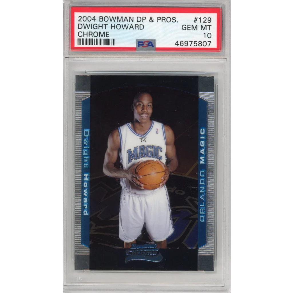 Graded 2004-05 Bowman Chrome DP Draft Picks & Prospects Dwight Howard #129 Rookie RC Basketball Card PSA 10 Gem Mint | Hall of Fame Sports Memorabilia | vintageantiquesgifts.com