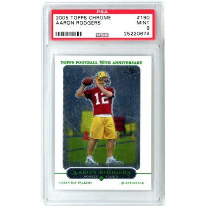 Aaron Rodgers Green Bay Packers 2005 Topps Chrome #190 Rookie Card