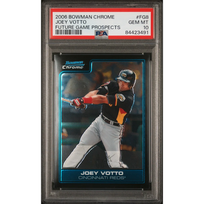 Graded 2006 Topps Bowman Chrome Joey Votto #FG8 Future Game Prospects Rookie RC Baseball Card PSA 10 Gem Mint | Hall of Fame Sports Memorabilia | vintageantiquesgifts.com