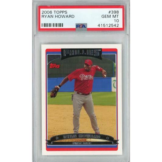 Ryan Howard 2006 Topps PSA Gem Mint Card for collectors