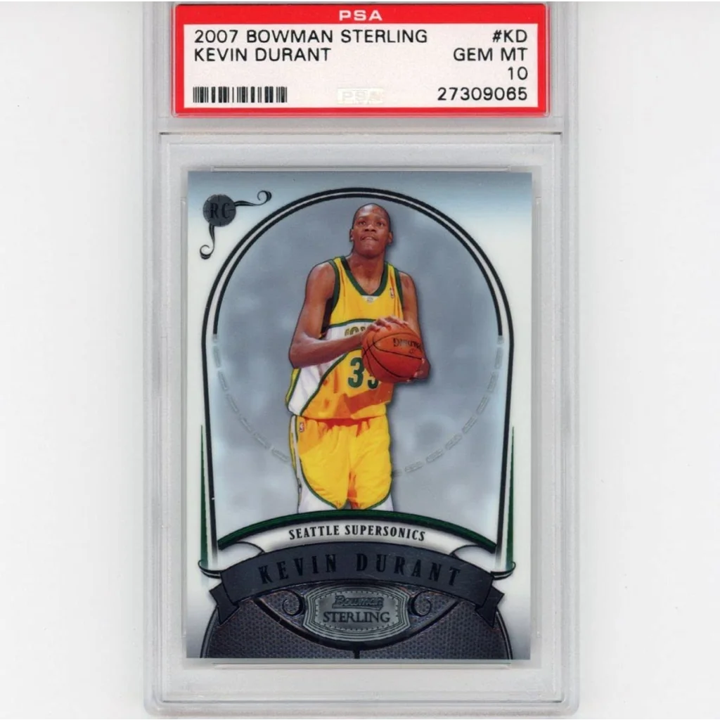 Graded 2007-08 Bowman Sterling Kevin Durant #KD Rookie RC Basketball Card PSA 10 Gem Mint | Hall of Fame Sports Memorabilia | vintageantiquesgifts.com