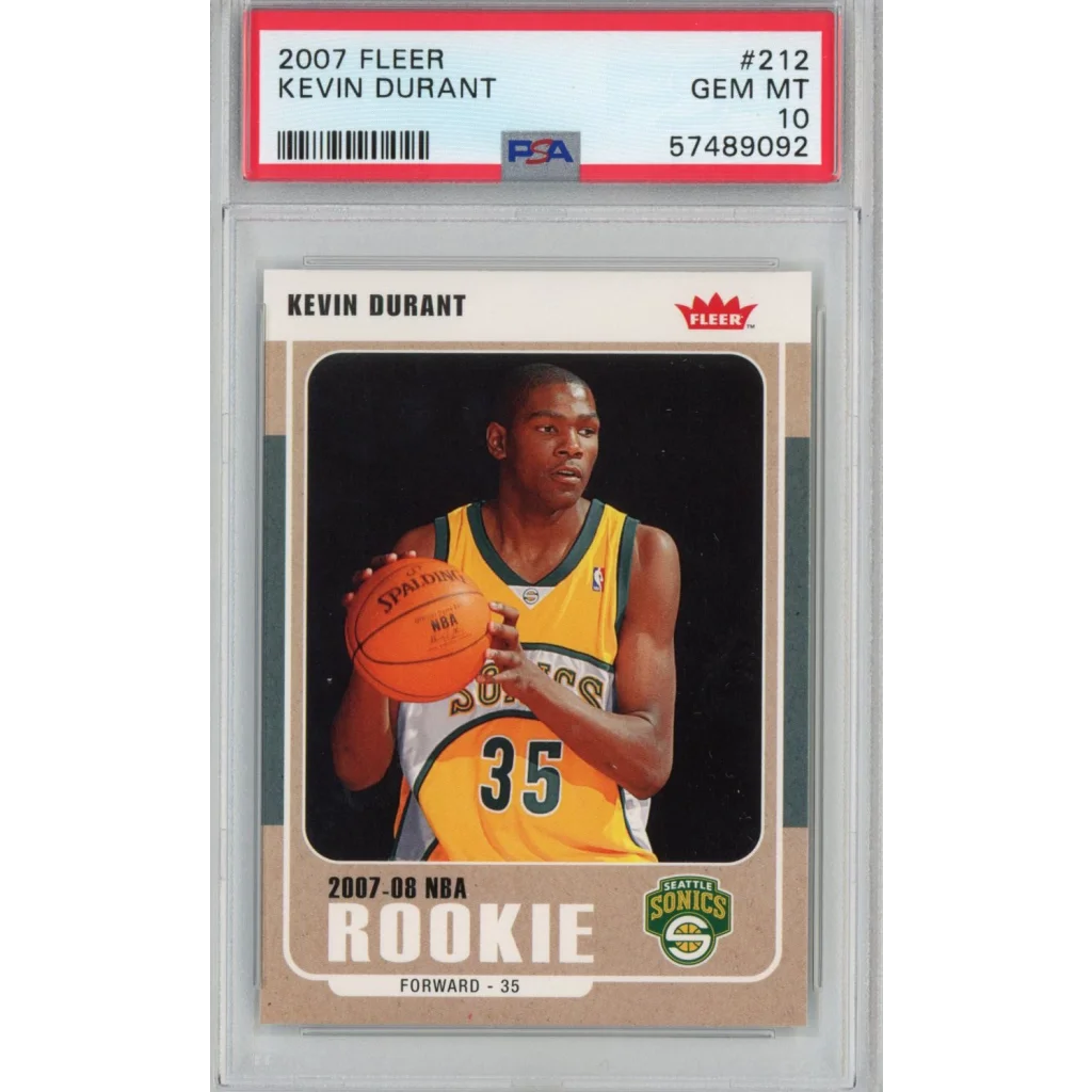 Graded 2007-08 Fleer Kevin Durant #212 Rookie RC Basketball Card PSA 10 Gem Mint | Hall of Fame Sports Memorabilia | vintageantiquesgifts.com