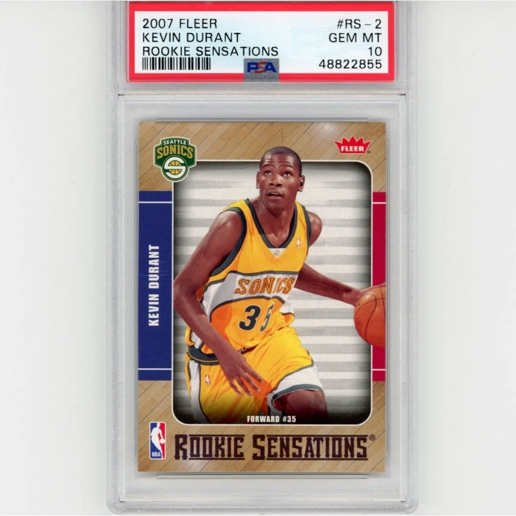 Graded 2007-08 Fleer Kevin Durant RS-2 Rookie PSA 10 Gem Mint card