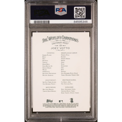 Graded 2008 Topps Allen & Ginter Joey Votto #129 Rookie RC Baseball Card PSA 10 Gem Mint | PSA 10 Gem Mint Graded Rookie Card | vintageantiquesgifts.com