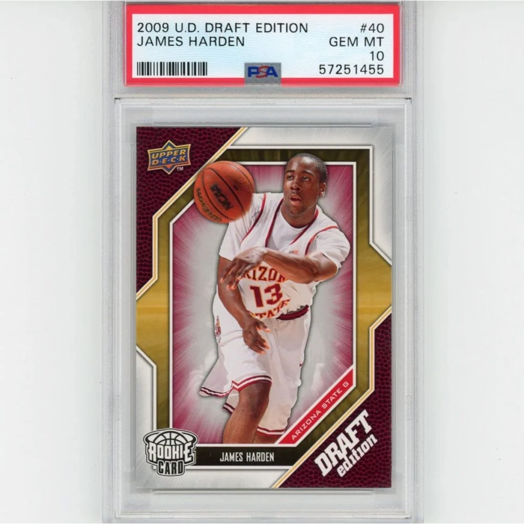 Graded PSA 10 Gem Mint 2009-10 Upper Deck James Harden #40 Rookie Card