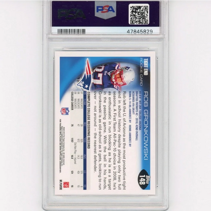 PSA 10 Graded 2013 Topps Rob Gronkowski Rookie Card in Blue Uniform