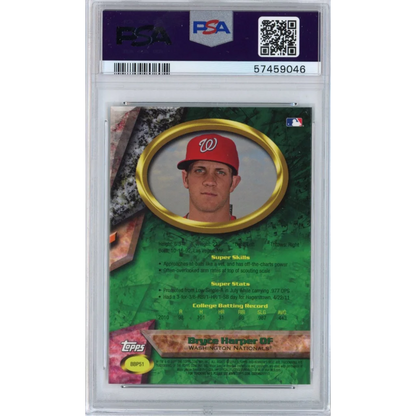 Graded 2011 Topps Bowman Best Bryce Harper Rookie PSA 10 Gem Mint Card