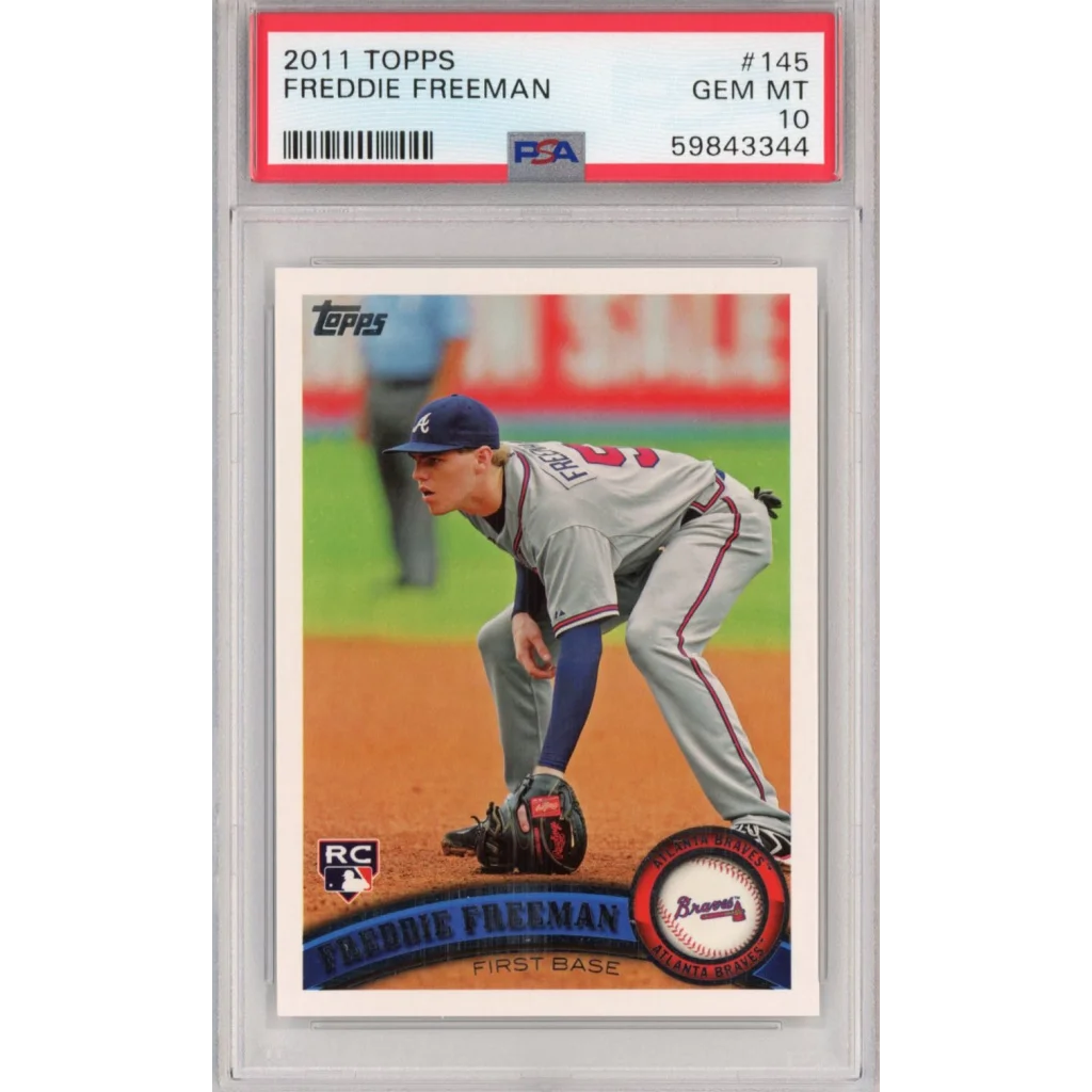 PSA graded 2011 Topps Freddie Freeman professional sports baseball card image