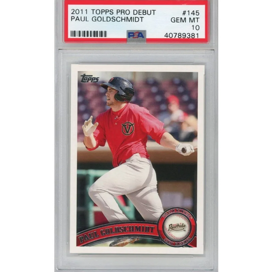 Graded 2011 Topps Pro Debut Paul Goldschmidt #145 Rookie RC Baseball Card PSA 10 Gem Mint | Hall of Fame Sports Memorabilia | vintageantiquesgifts.com