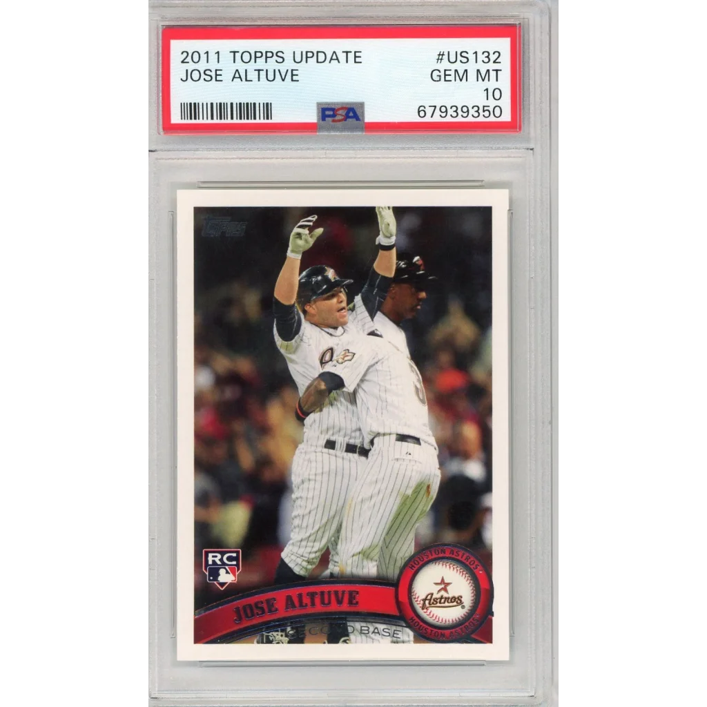 2011 Topps Update Jose Altuve rookie card PSA graded GEM MT 10 perfect condition