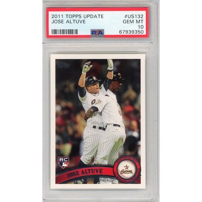 2011 Topps Update Jose Altuve rookie card PSA graded GEM MT 10 perfect condition