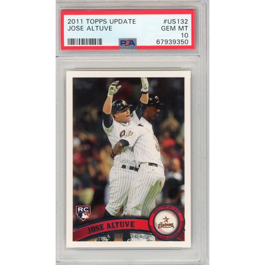 2011 Topps Update Jose Altuve rookie card PSA graded GEM MT 10 perfect condition