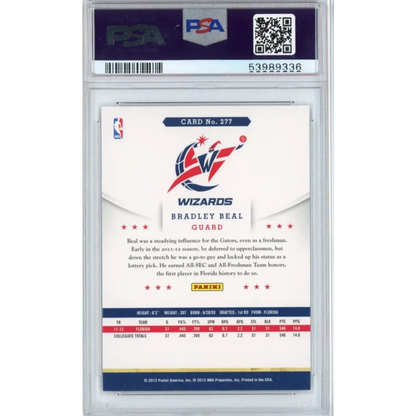 A graded Bradley Beal 2012 Panini Prizm rookie basketball card from PSA Treasure