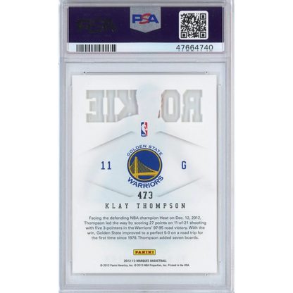 Graded 2012-13 Panini Marquee Klay Thompson #473 Rookie RC Basketball Card PSA 10 Gem Mint | PSA 10 Gem Mint Graded Rookie Card | vintageantiquesgifts.com