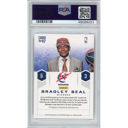 Graded 2012-13 Panini Prestige Bradley Beal PSA 10 Autographed Rookie Card