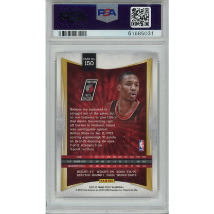 Graded 2012-13 Panini Select Damian Lillard #150 Rookie RC PSA 10 Gem Mint