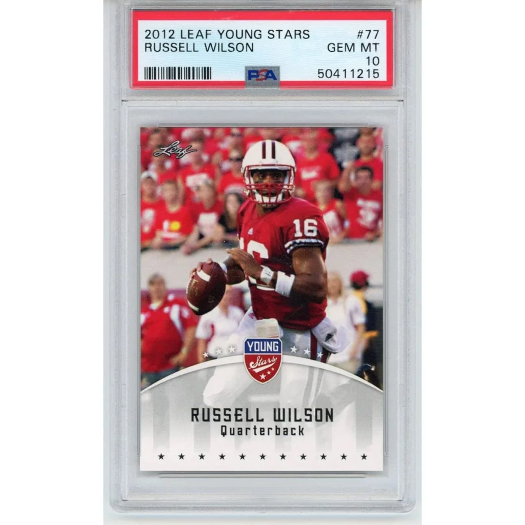 Graded PSA 10 Gem Mint 2012 Leaf Young Stars #77 Russell Wilson Rookie Card