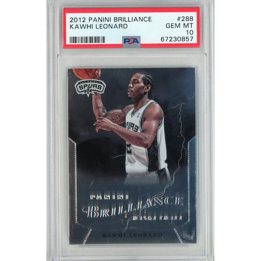 Kawhi Leonard 2012 Panini Brilliance Spurs rookie card graded PSA GEM MT 10