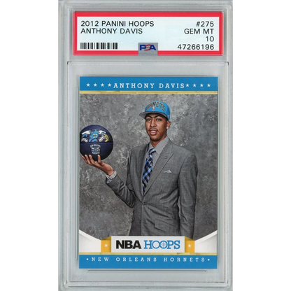 Graded PSA 10 Gem Mint 2012 Panini Hoops Anthony Davis #275 Rookie Card