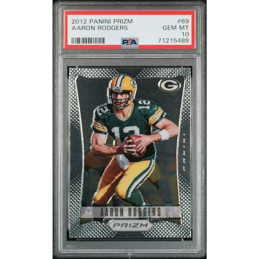 Graded 2012 Panini Prizm Aaron Rodgers #69 Football Card PSA 10 Gem Mint | Hall of Fame Sports Memorabilia | vintageantiquesgifts.com