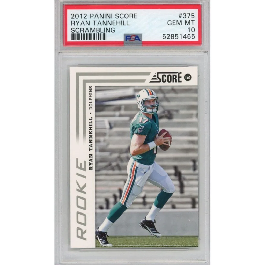 Graded 2012 Panini Score Ryan Tannehill #375 Scrambling Rookie RC Football Card PSA 10 Gem Mint | Hall of Fame Sports Memorabilia | vintageantiquesgifts.com