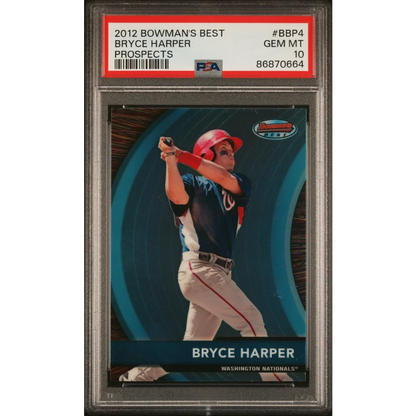 Graded PSA 10 Gem Mint 2012 Bowman’s Best Bryce Harper Rookie Card