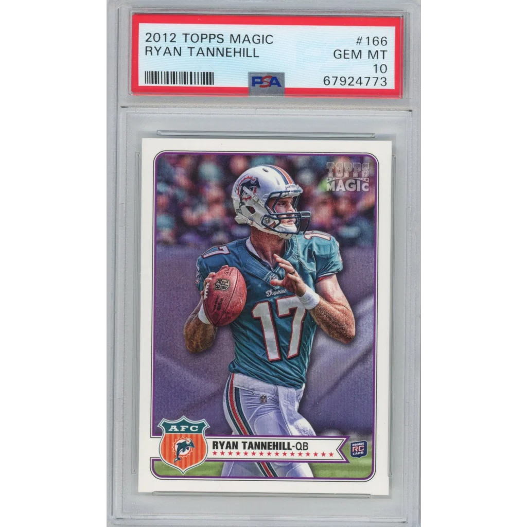 Graded PSA 10 Gem Mint 2012 Topps Magic Ryan Tannehill #166 Rookie RC Card