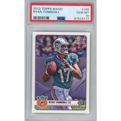 Graded PSA 10 Gem Mint 2012 Topps Magic Ryan Tannehill #166 Rookie RC Card