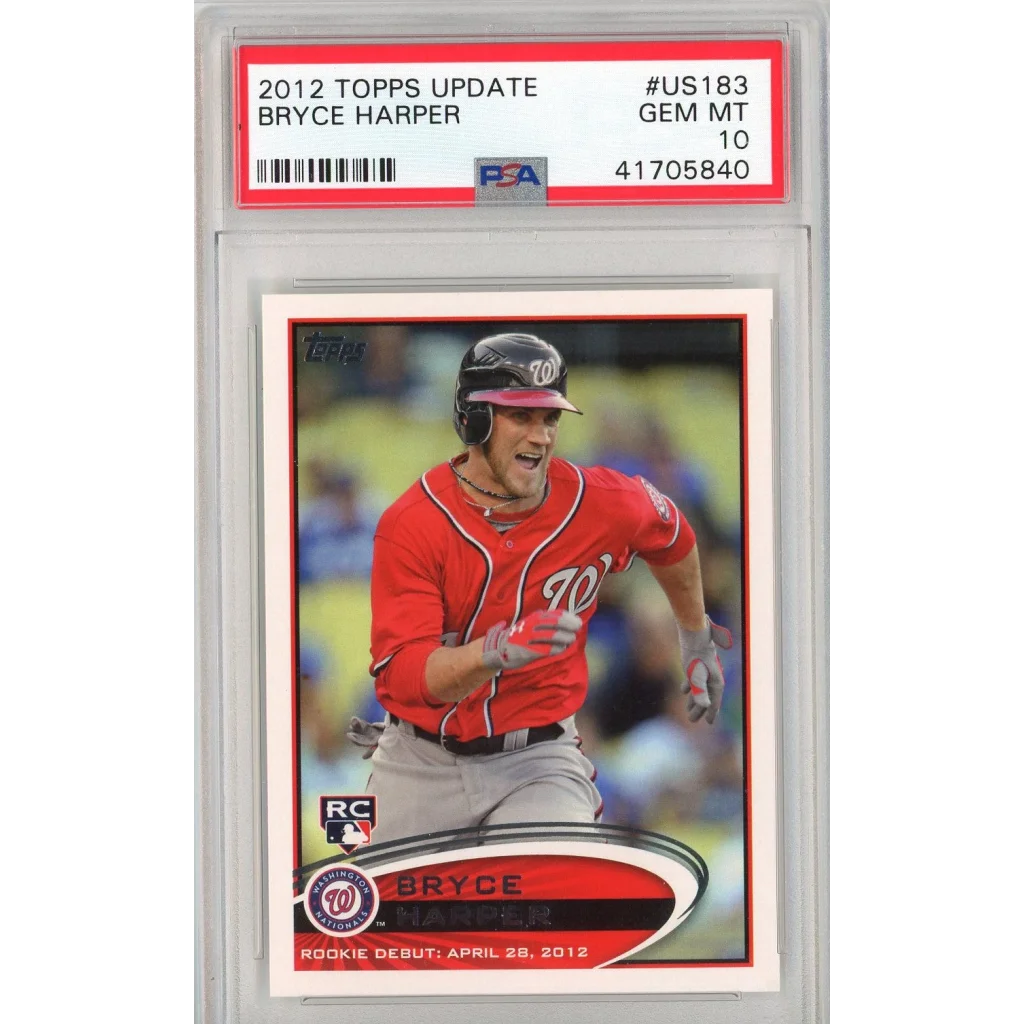 Graded PSA 10 Gem Mint 2012 Topps Update Bryce Harper #US183 Rookie Card