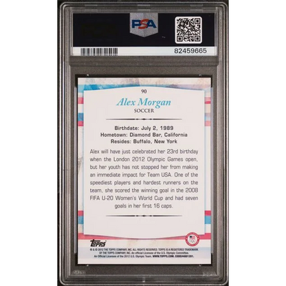 Graded PSA 10 2012 Topps Alex Morgan USA Olympics Rookie Soccer Card
