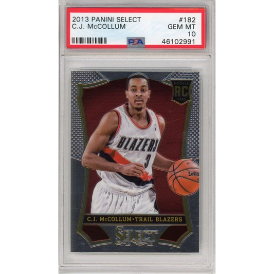 Graded PSA 10 2013-14 Panini Select C.J. McCollum Rookie Card #182