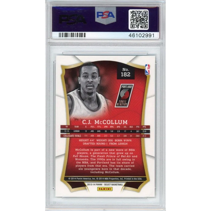 Graded 2013-14 Panini Select C.J. McCollum #182 Rookie PSA 10 Gem Mint