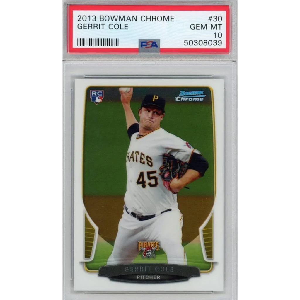 Graded 2013 Bowman Chrome Gerrit Cole #30 Rookie RC Baseball Card PSA 10 Gem Mint | Hall of Fame Sports Memorabilia | vintageantiquesgifts.com