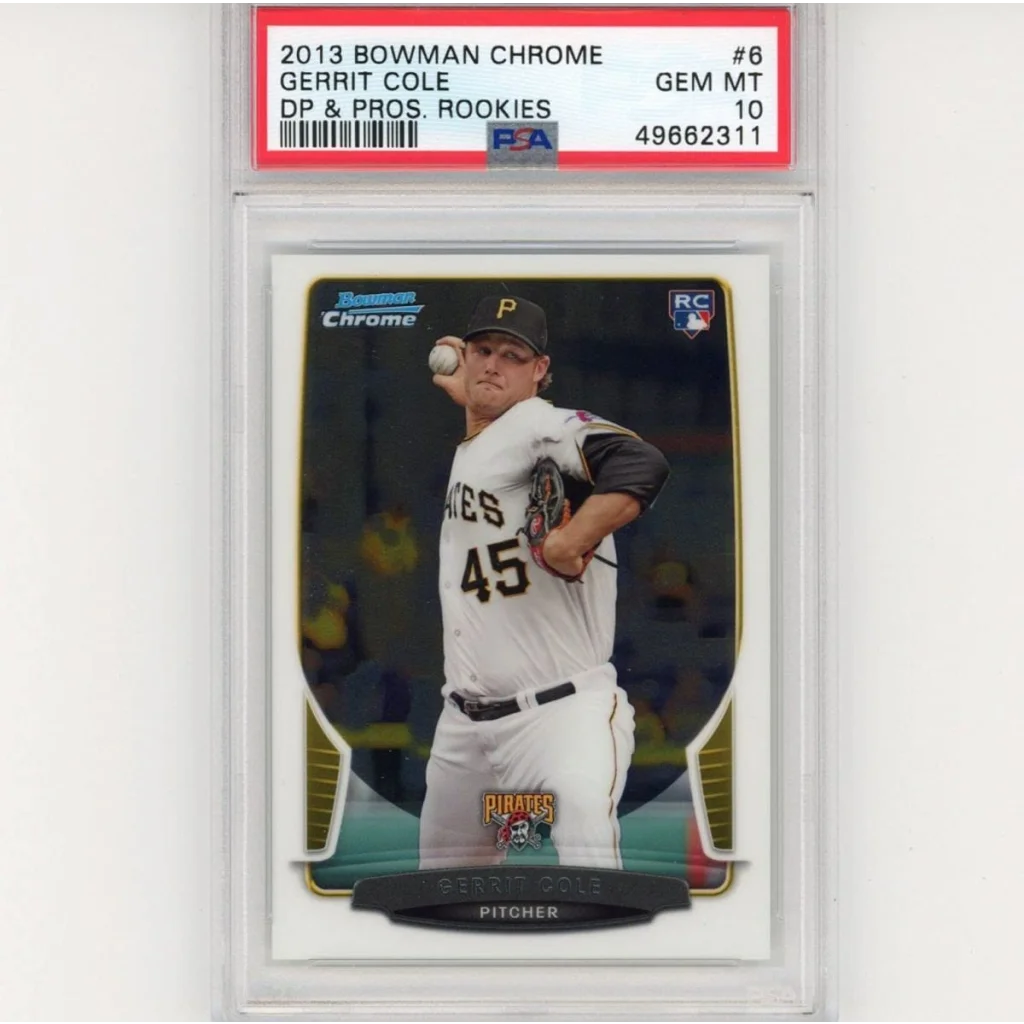 Graded 2013 Bowman Chrome Gerrit Cole Pirates Rookie PSA 10 Slab