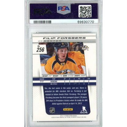 Graded Filip Forsberg 2013 Panini Prizm Rookie Hockey Card in PSA holder