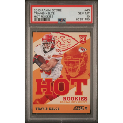 Image of PSA Graded 2013 Panini Score Travis Kelce Hot Rookies football card