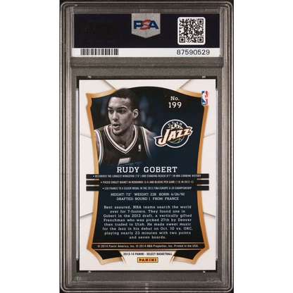 PSA Graded Rudy Gobert 2013 Panini Select Rookie Card basketball collectible