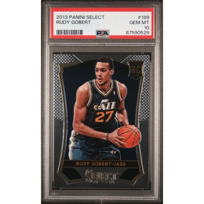 PSA Graded Rudy Gobert 2013 Panini Select Rookie Card basketball card