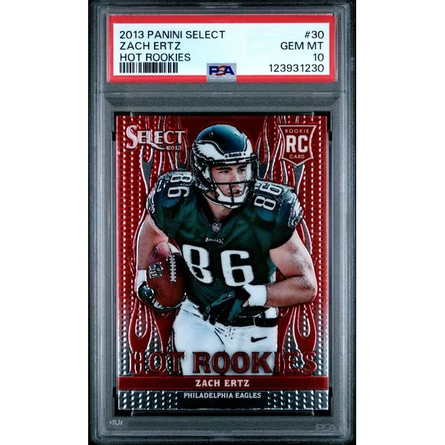Graded PSA 10 Gem Mint 2013 Panini Select Zach Ertz #30 Rookie Card
