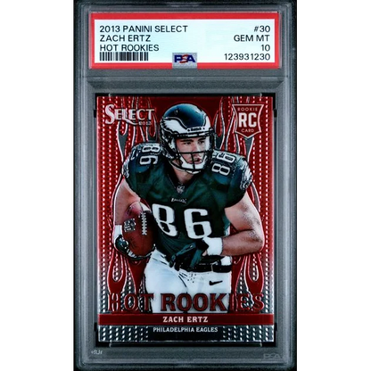 Graded PSA 10 Gem Mint 2013 Panini Select Zach Ertz #30 Rookie Card