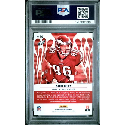 Graded 2013 Panini Select Zach Ertz #30 Rookie PSA 10 Gem Mint Card