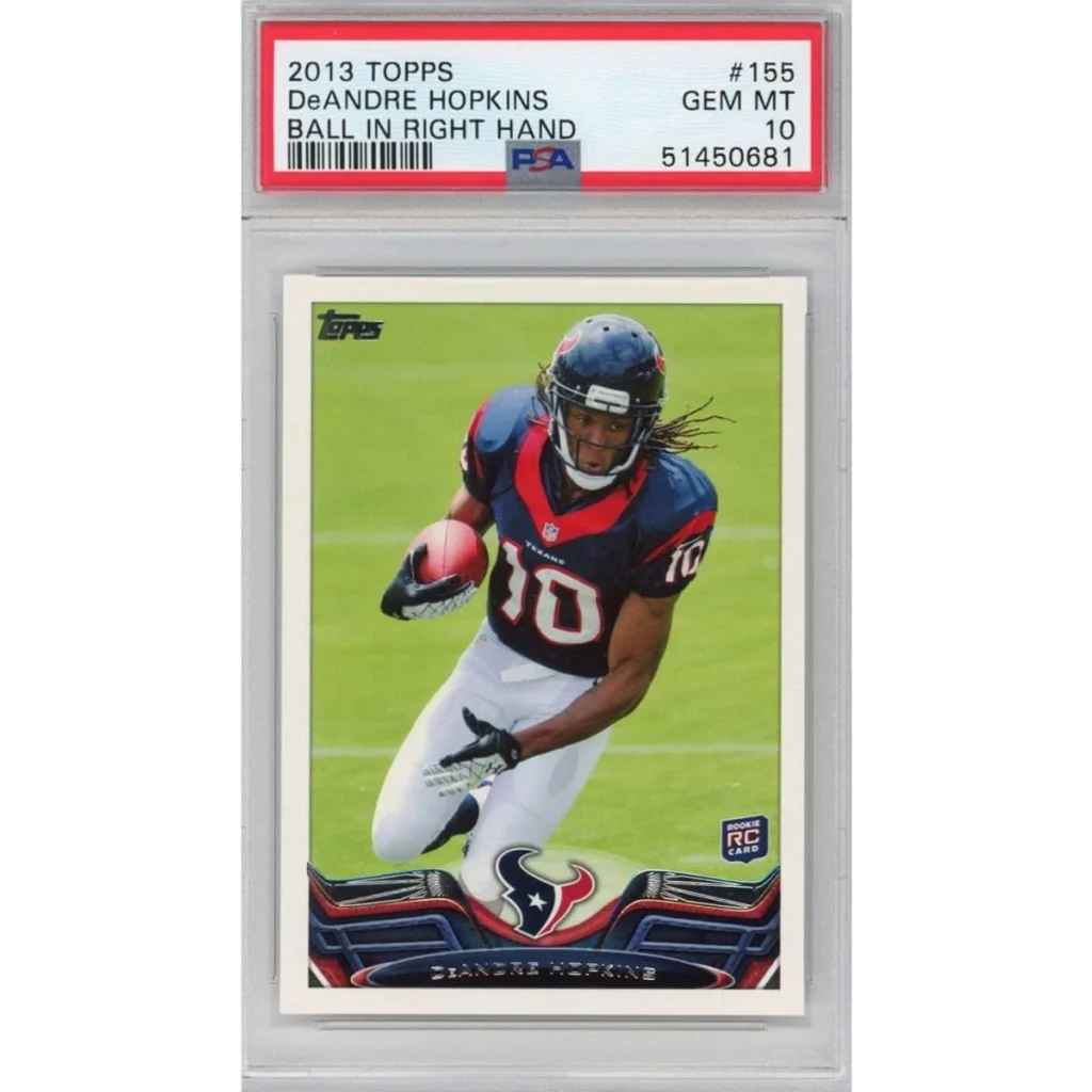 2013 Topps DeAndre Hopkins rookie football card graded GEM MT 10 by PSA