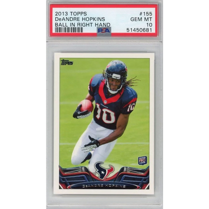 2013 Topps DeAndre Hopkins rookie football card graded GEM MT 10 by PSA