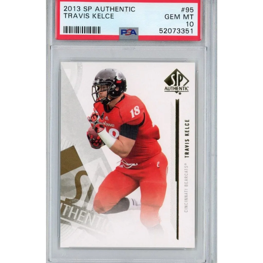 PSA GEM MT 10 Travis Kelce 2013 SP Authentic football card by professional sports authenticator