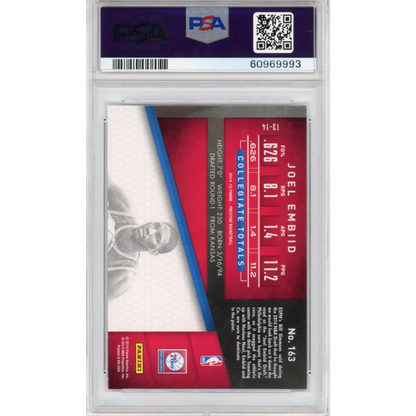 Graded 2014-15 Panini Prestige Joel Embiid #163 Rookie RC Basketball Card PSA 10 Gem Mint | PSA 10 Gem Mint Graded Rookie Card | vintageantiquesgifts.com